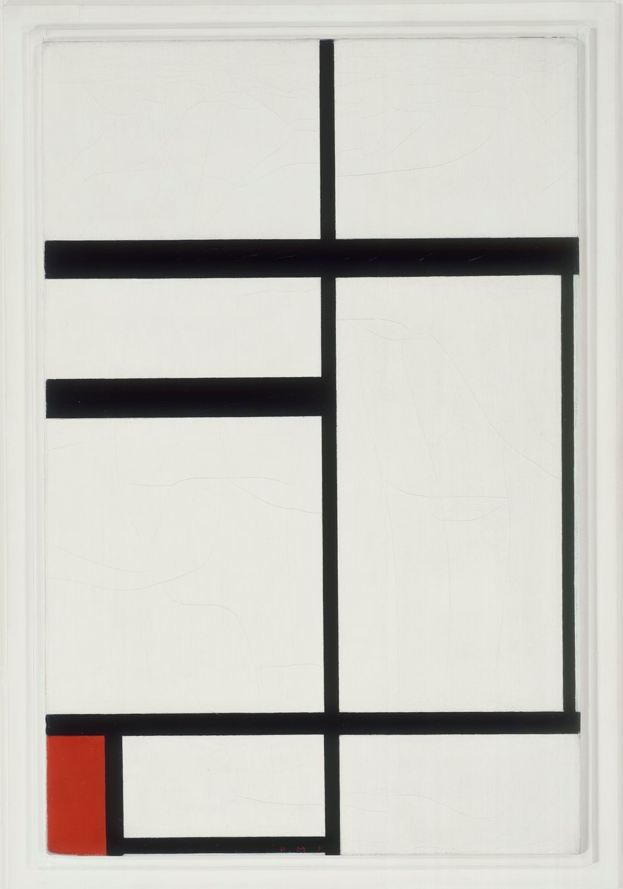Kompozycja z czerwienią, czernią i bielą autorstwa Piet Mondrian