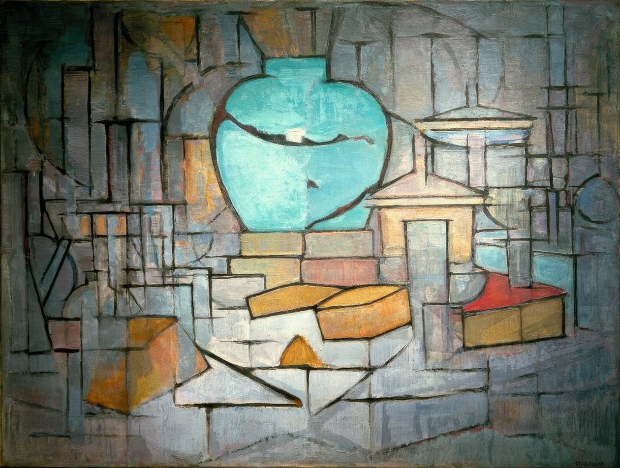Martwa natura z imbirową doniczką II autorstwa Piet Mondrian