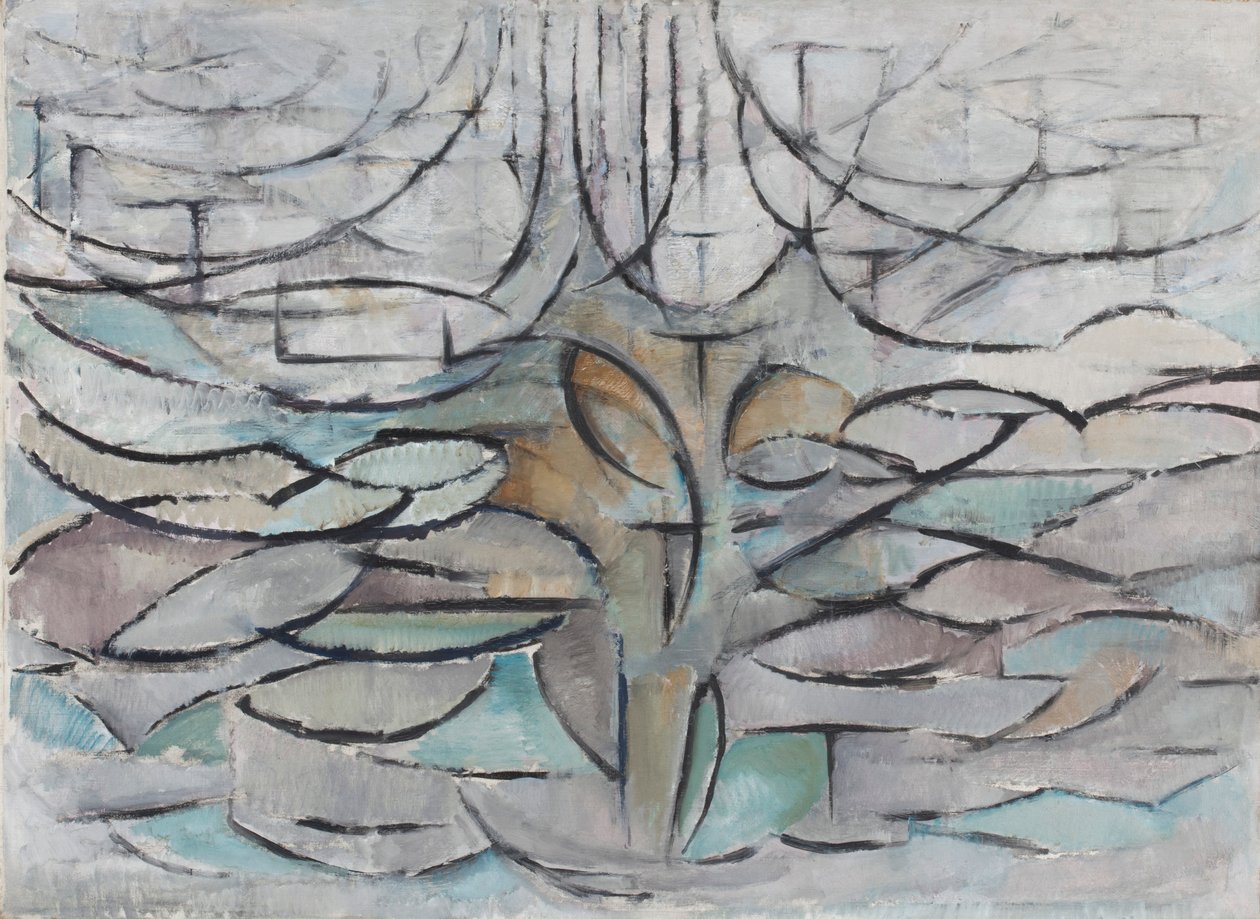 Kwitnąca jabłoń, 1912. autorstwa Piet Mondrian