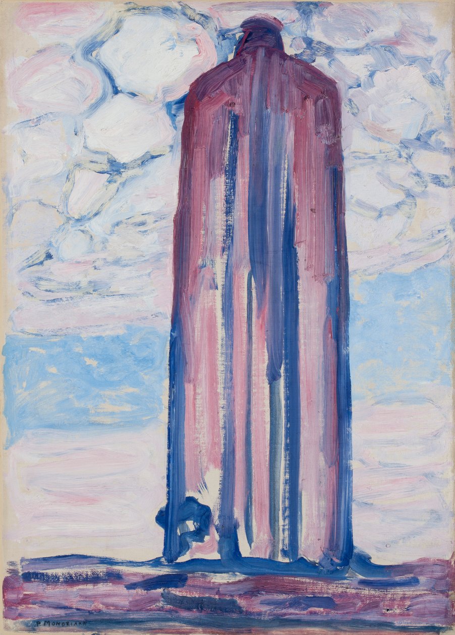Latarnia morska Westkapelle, 1908. autorstwa Piet Mondrian