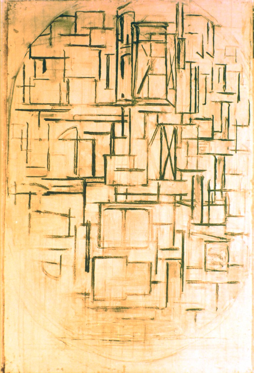 Kompozycja owalna bez tytułu 1914 autorstwa Piet Mondrian