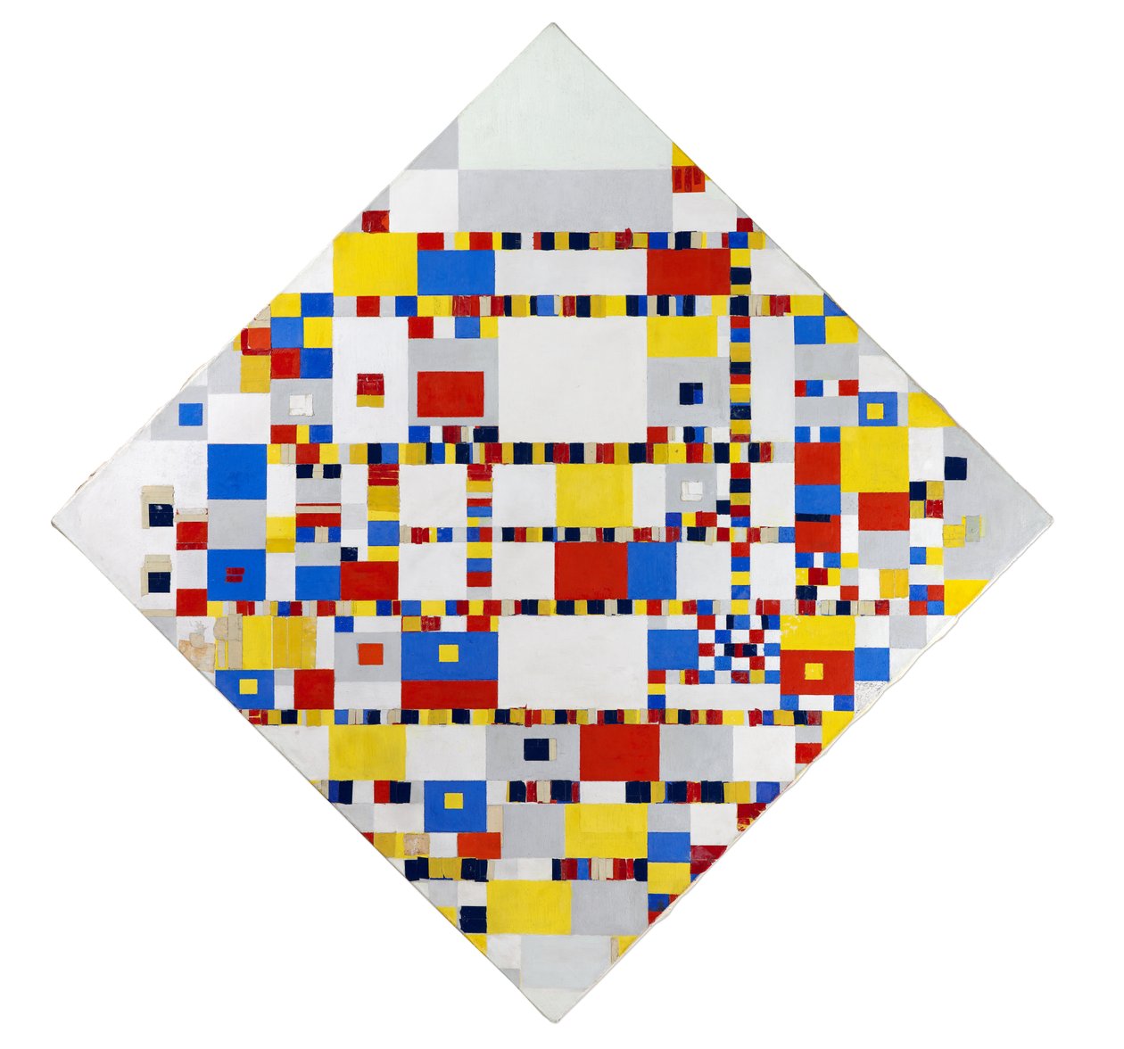 Zwycięstwo Boogie Woogie (niedokończone) autorstwa Piet Mondrian