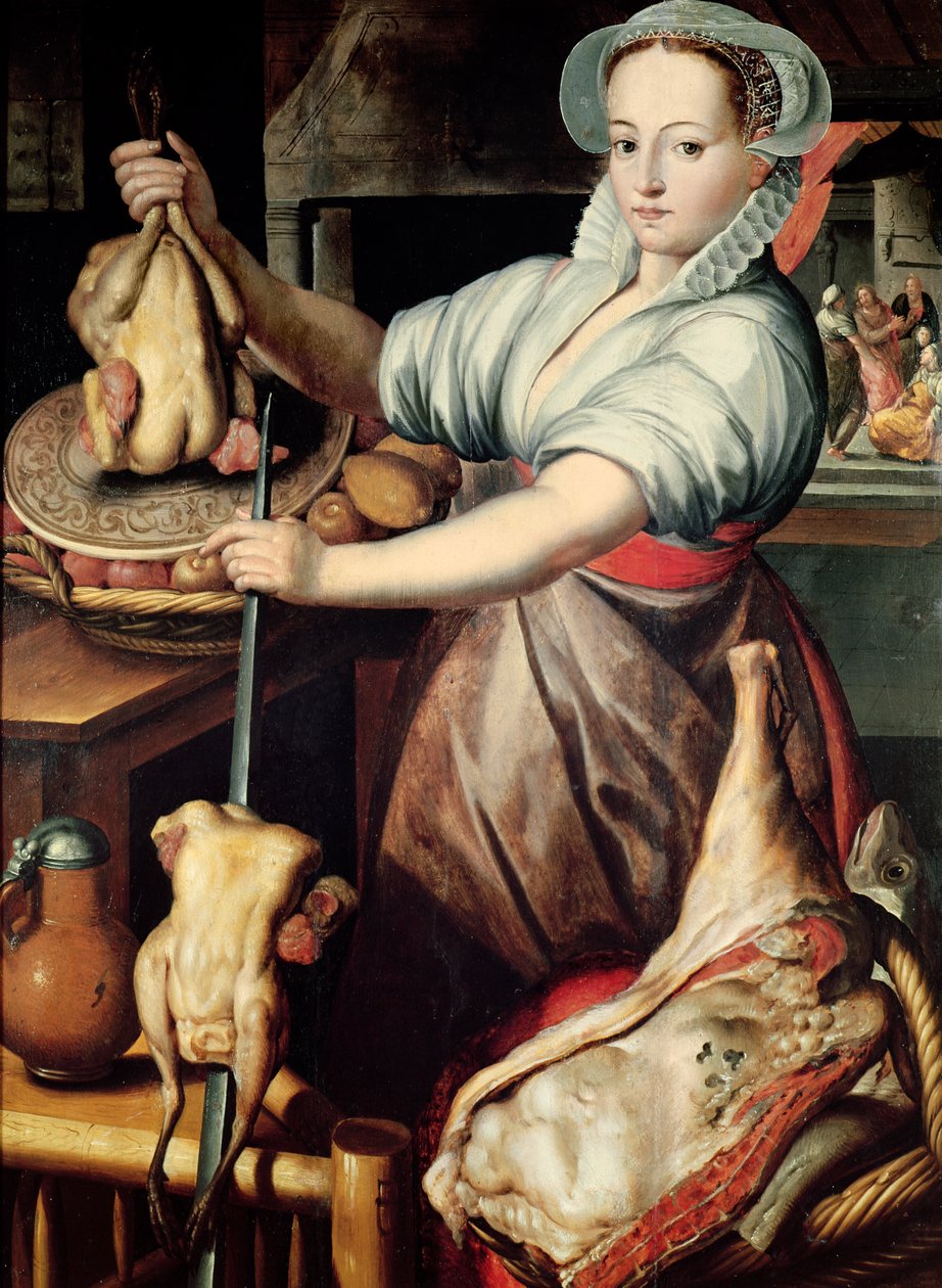 Marta przygotowująca obiad dla Jezusa autorstwa Pieter Aertsen