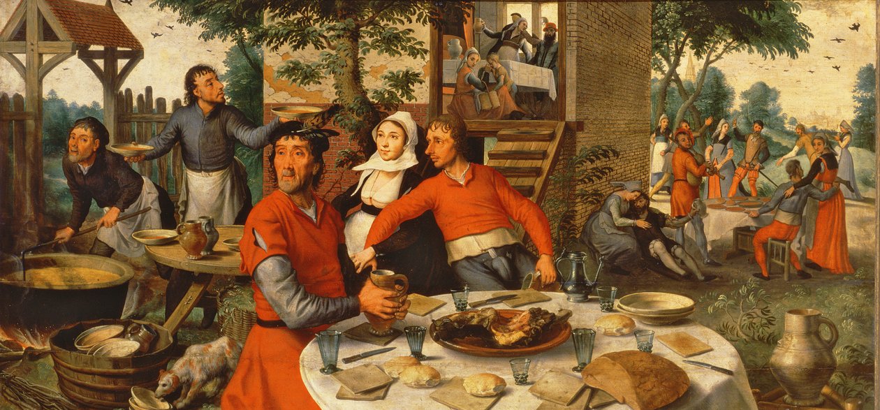 Uczta Chłopska, 1550 autorstwa Pieter Aertsen