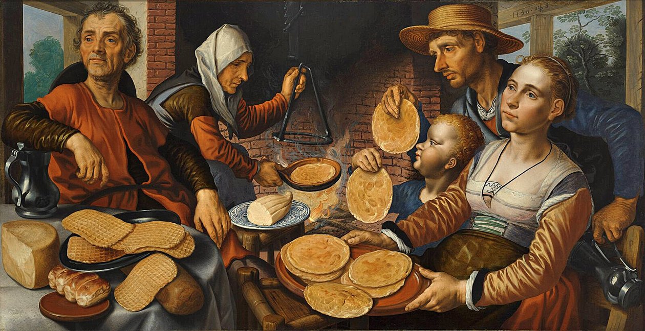 Naleśnikarnia, 1560 autorstwa Pieter Aertsen