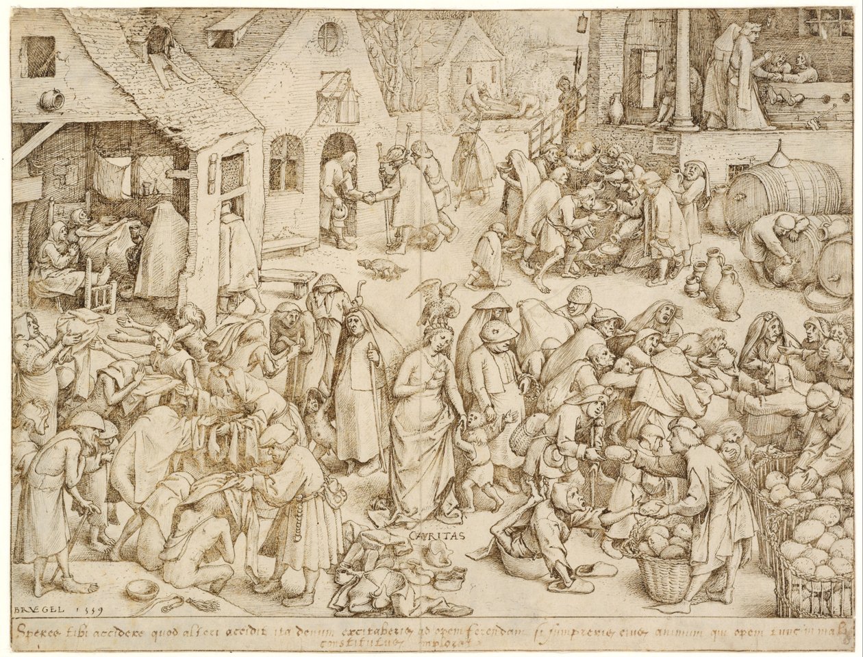 Caritas (charytatywna) autorstwa Pieter Bruegel the Elder
