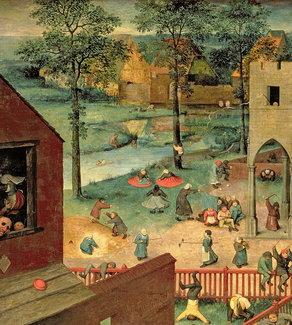 Gry dla dzieci (Kinderspiele), 1560 (detal 68945) autorstwa Pieter Bruegel the Elder