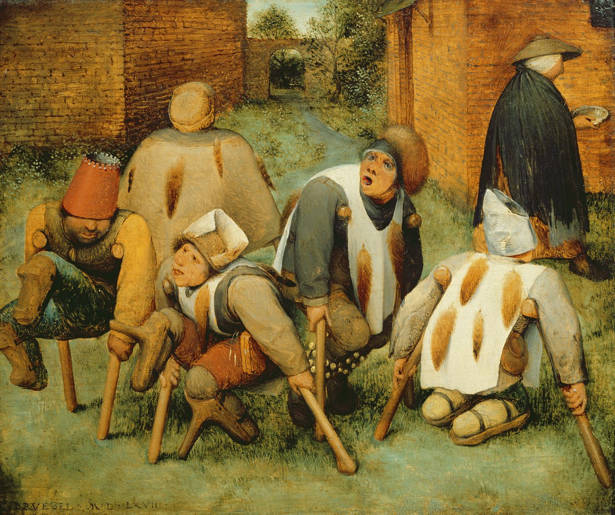 Żebracy, 1568 autorstwa Pieter Bruegel the Elder