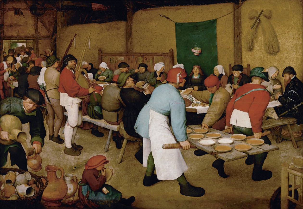 nZaślubiny chłopskienDeutsch: Die Bauernhochzeit.nFrancais: Le Repas de noce.nHolandia: De Boerenbruiloft.n: n autorstwa Pieter Bruegel the Elder