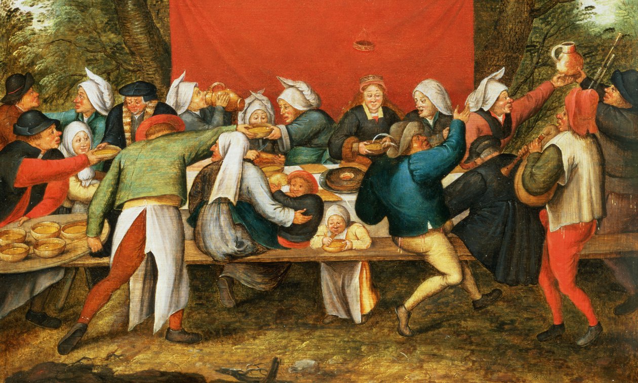 Uczta weselna (panel) autorstwa Pieter Brueghel the Younger