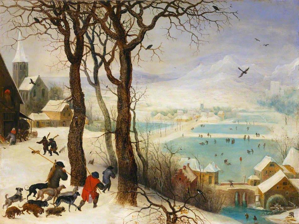 Łowca na śniegu autorstwa Pieter Brueghel the Younger