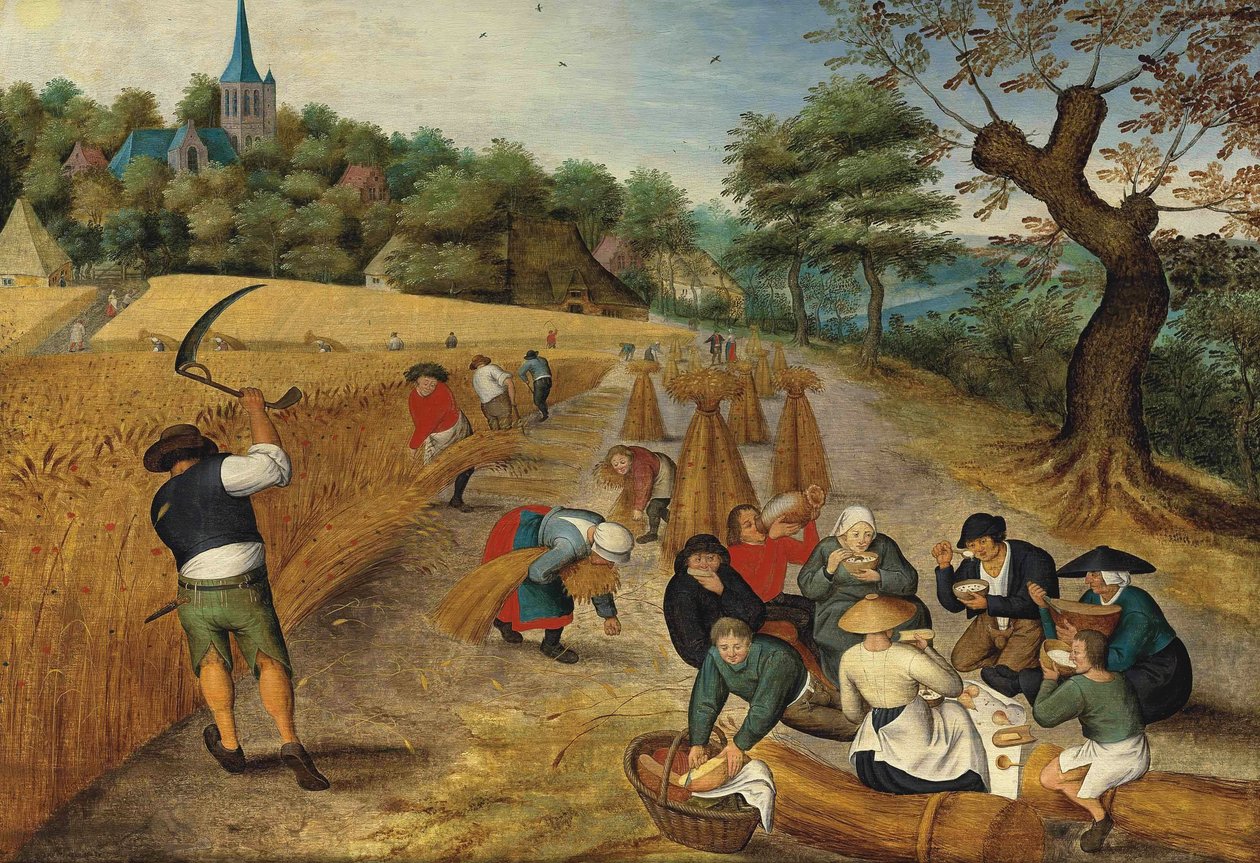 Lato, kombajn autorstwa Pieter Brueghel the Younger