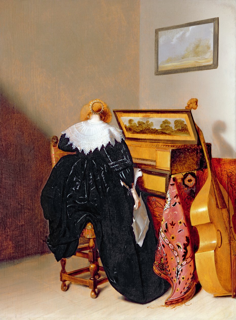 Pani siedząca przy Virginal autorstwa Pieter Codde