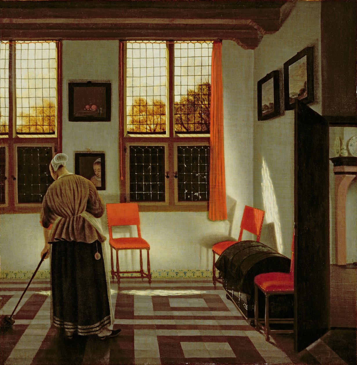 Holenderskie wnętrze, 1665-70 autorstwa Pieter Janssens