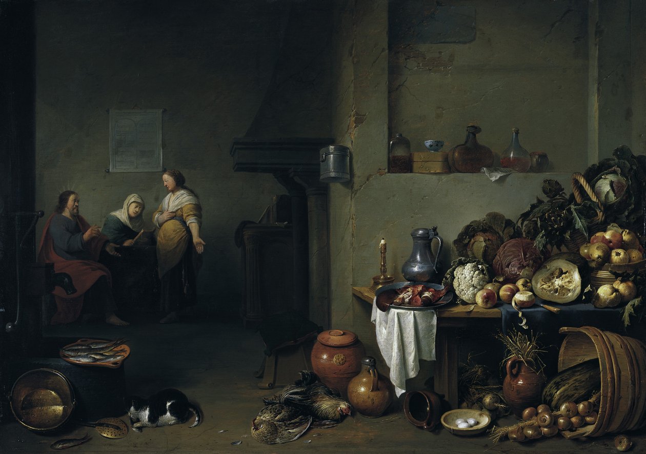 Chrystus z Maryją i Martą autorstwa Pieter de Bloot