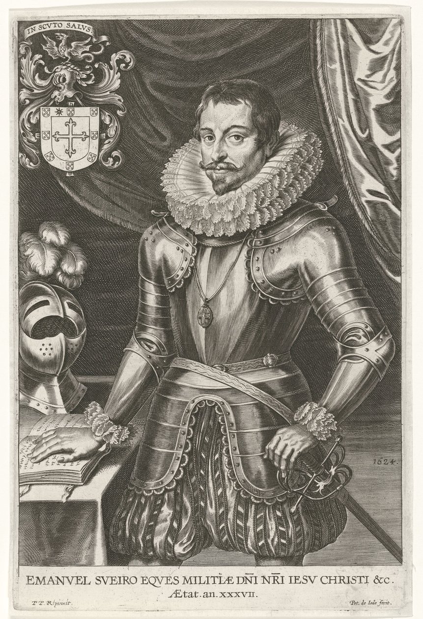 Portret Emanuela Sueyro, 1624 autorstwa Pieter de Jode