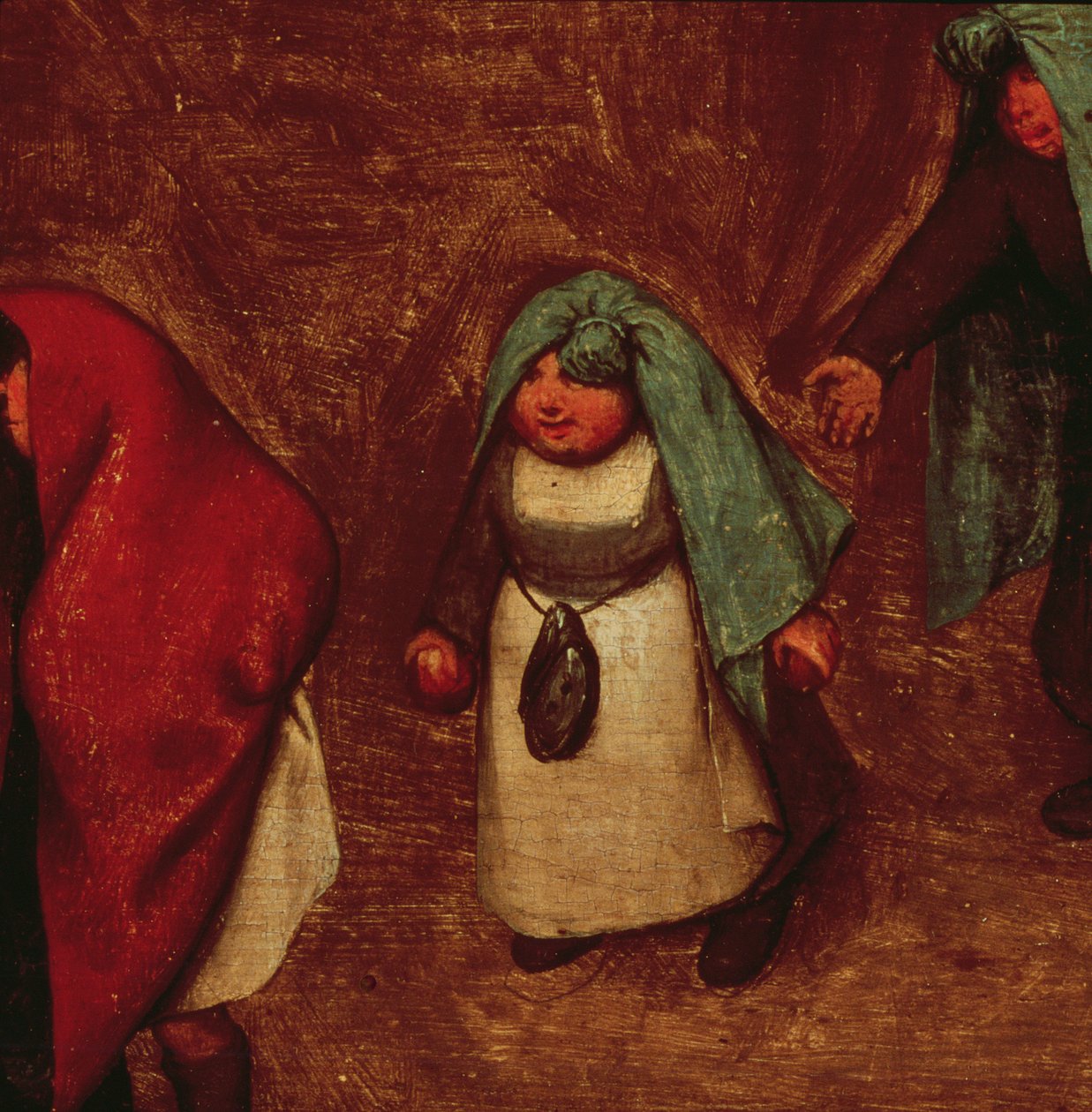 Gry dla dzieci, fragment lewej ręki, 1560 autorstwa Pieter Bruegel the Elder
