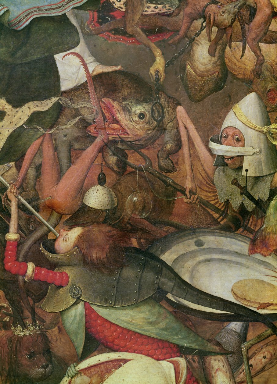 The Fall of the Rebel Angels (detal po prawej stronie), 1562 (olej na desce dębowej) autorstwa Pieter Bruegel the Elder