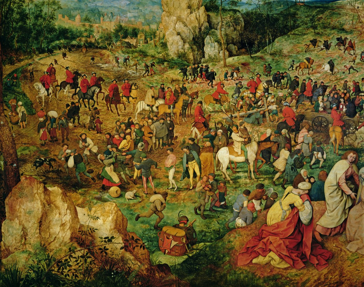 Droga na Kalwarię, 1564 olej na detalu panelu z lat 186439 i 186440 autorstwa Pieter Bruegel the Elder
