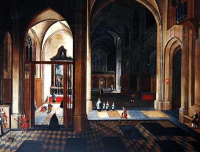 Wnętrze katedry autorstwa Pieter the Younger Neefs