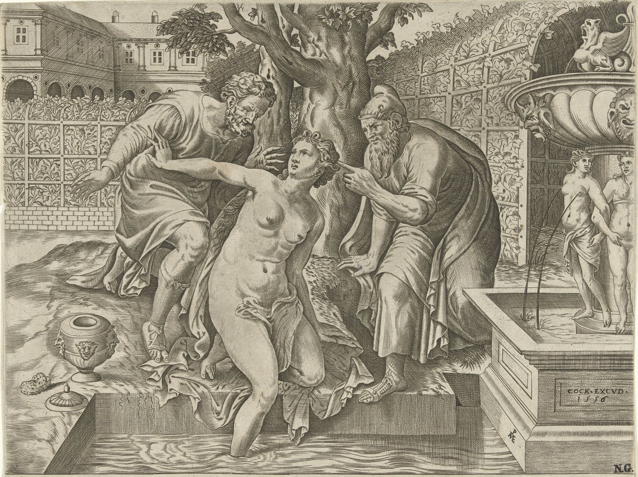 Suzanne i Starsi autorstwa Pieter van der Heyden d