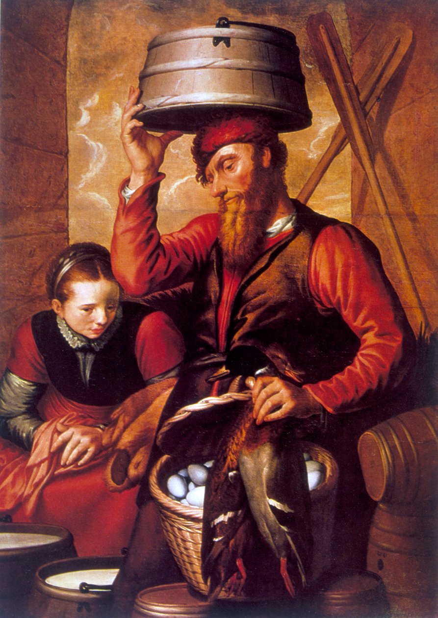 Sprzedawca gier, XVI wiek autorstwa Pieter Aertsen