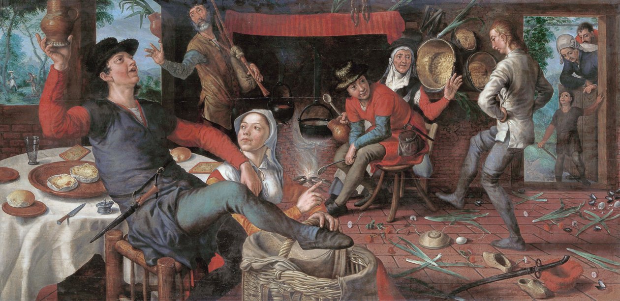 Taniec z jajkiem autorstwa Pieter Aertsen