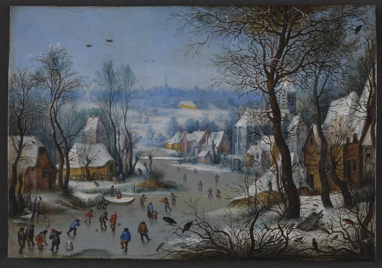 Zimowa sceneria autorstwa Pieter Bruegel d.Æ.