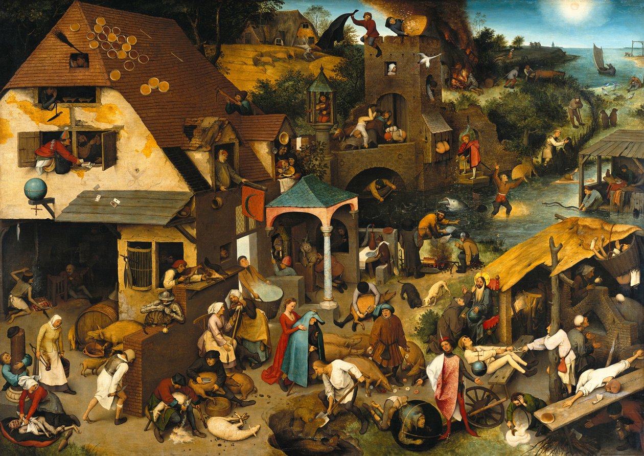 Przysłowia holenderskie autorstwa Pieter Bruegel the Elder