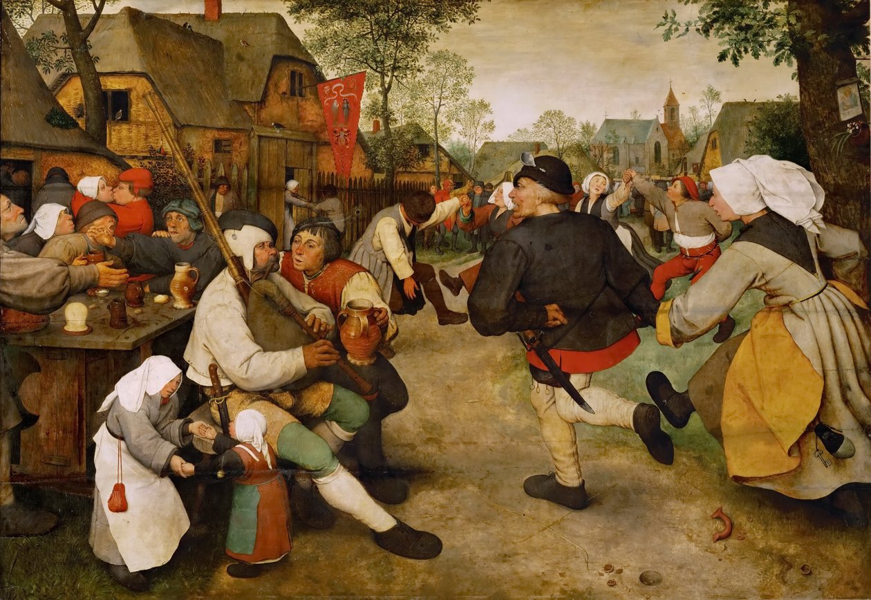 Niemiecki: Bauerntanz Taniec chłopski autorstwa Pieter Brueghel the Elder