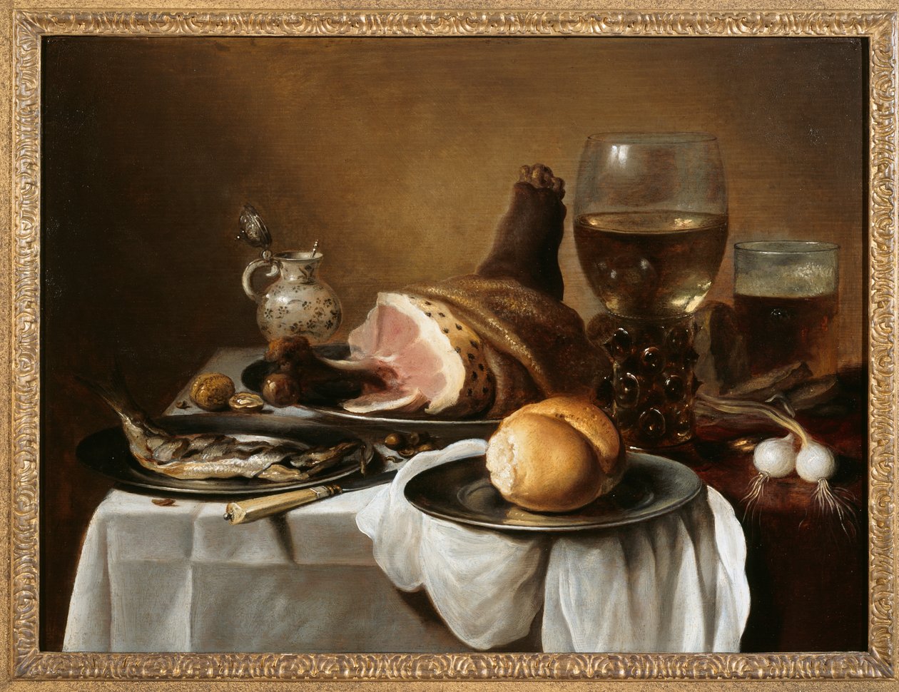 Kawałek śniadania, ok. 1640 r. (olej na desce) autorstwa Pieter Claesz