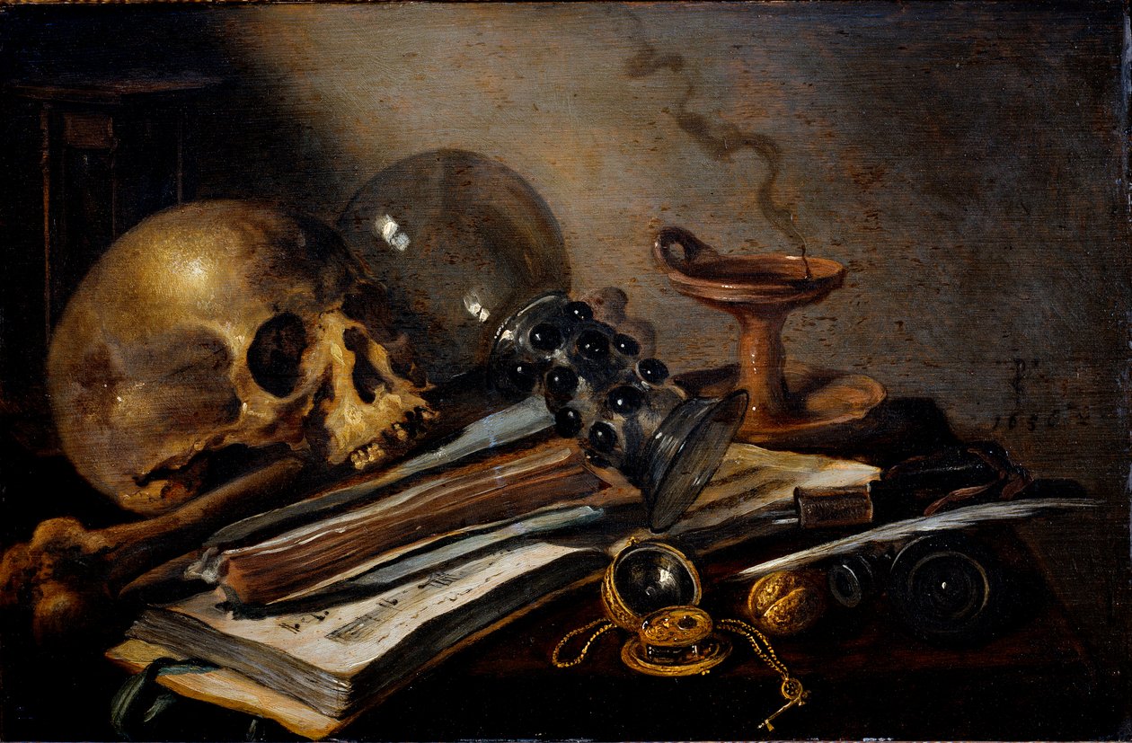 Martwa natura, próżność autorstwa Pieter Claesz