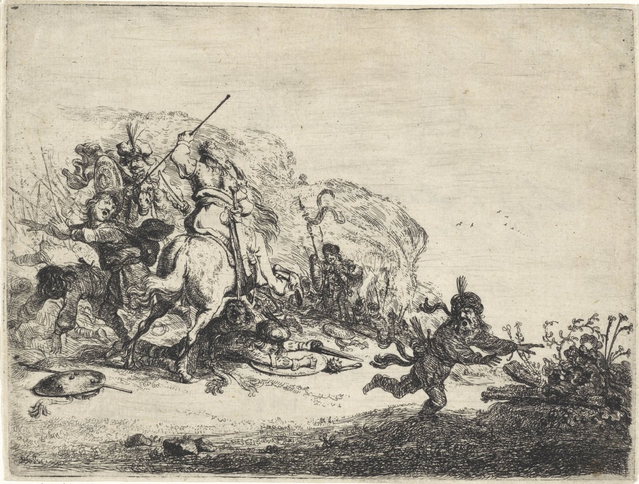 walka jeździecka autorstwa Pieter Cornelisz. Verbeeck