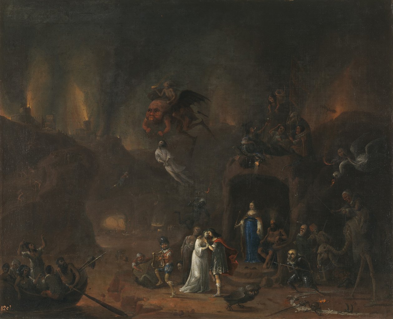 Orfeusz i Eurydyka w piekle autorstwa Pieter Fris