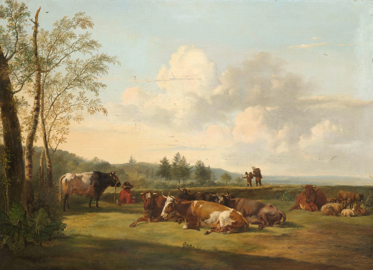 Krajobraz z bydłem autorstwa Pieter Gerardus van Os