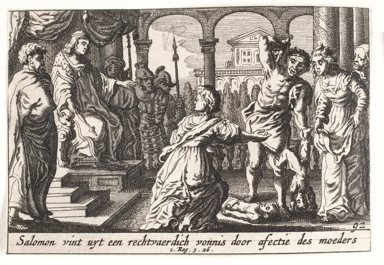 Wyrok Salomona autorstwa Pieter Hendriksz. Schut