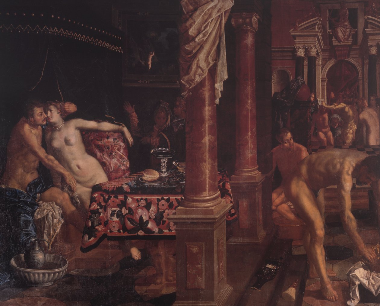 Duński:  En badstue A Bathhouse autorstwa Pieter Isaacsz