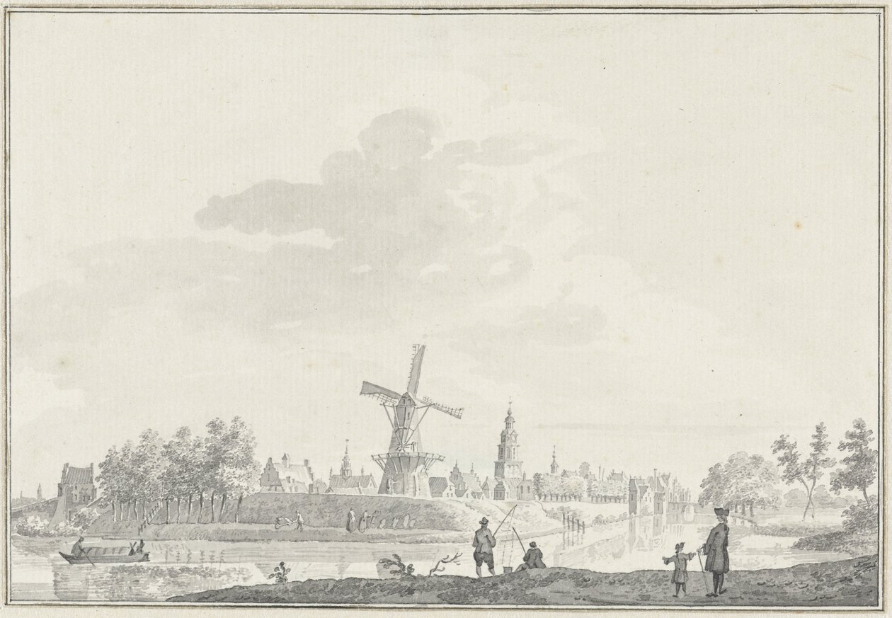 Widok na miasto Buren autorstwa Pieter Jan van Liender