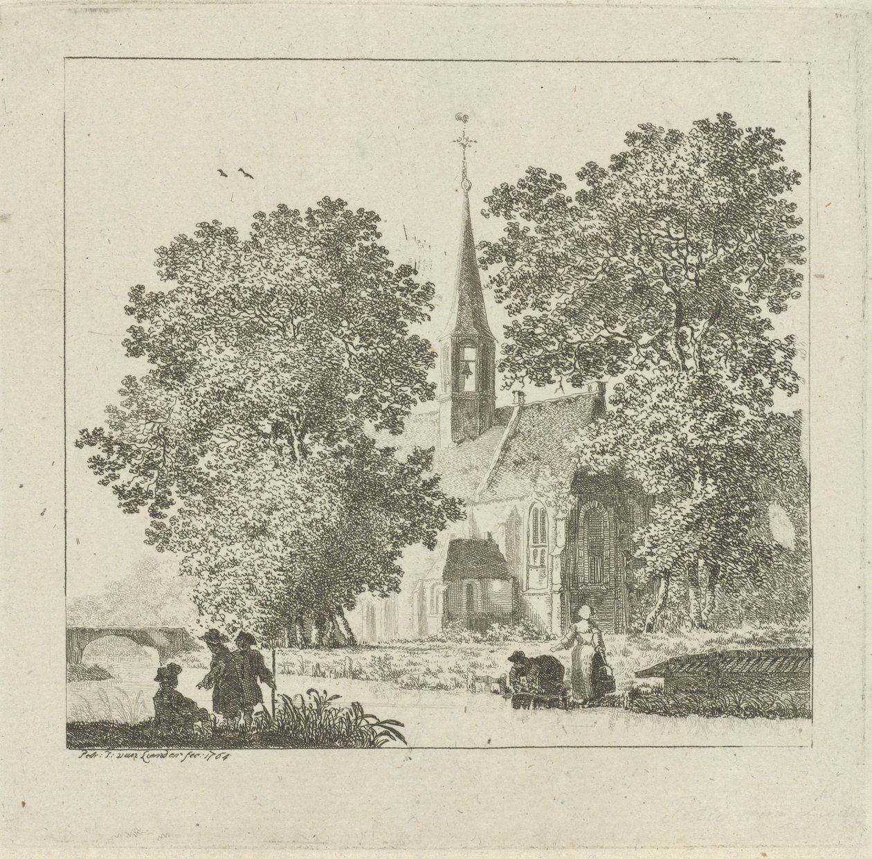 Widok kościoła autorstwa Pieter Jan van Liender