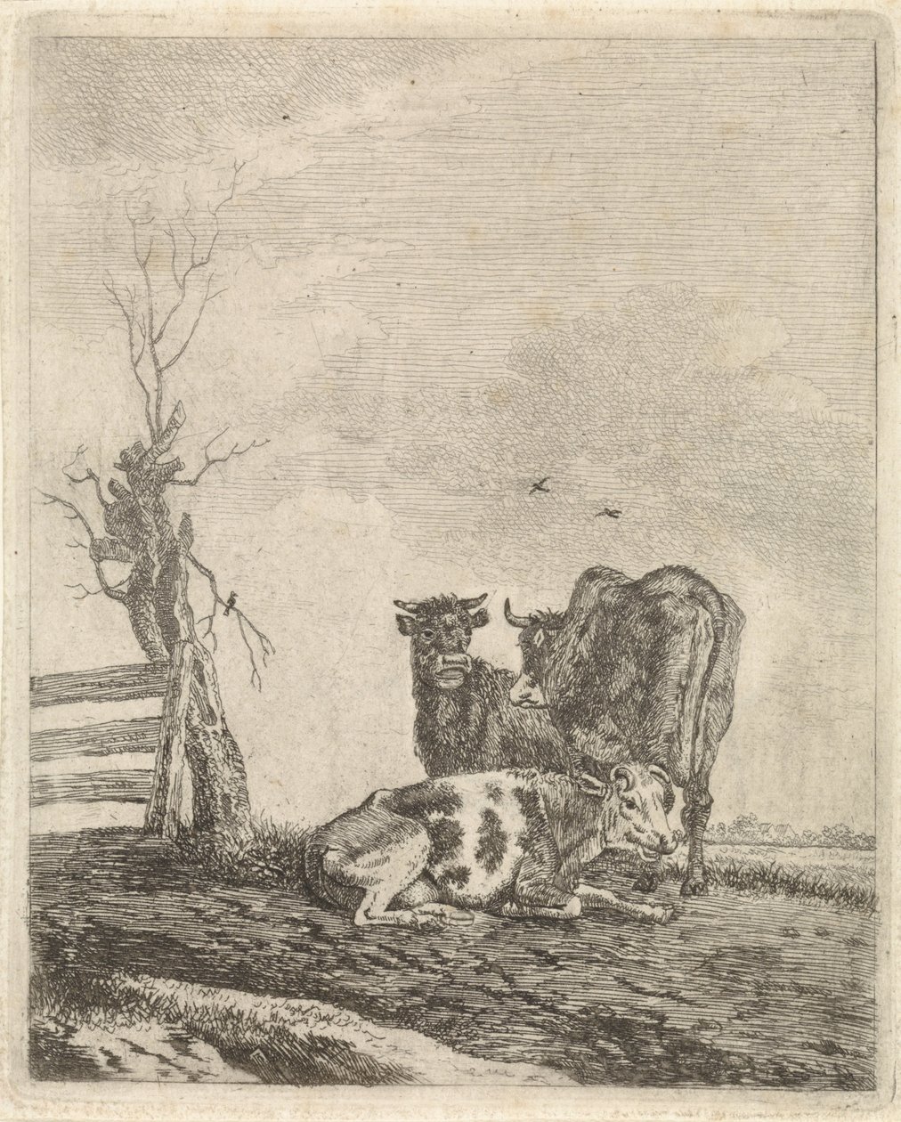 Krajobraz z trzema krowami autorstwa Pieter Janson