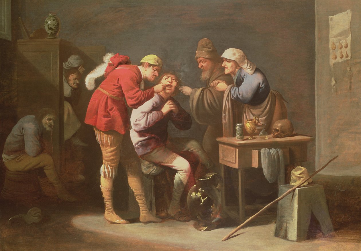 Wizyta u dentysty autorstwa Pieter Jansz. Quast