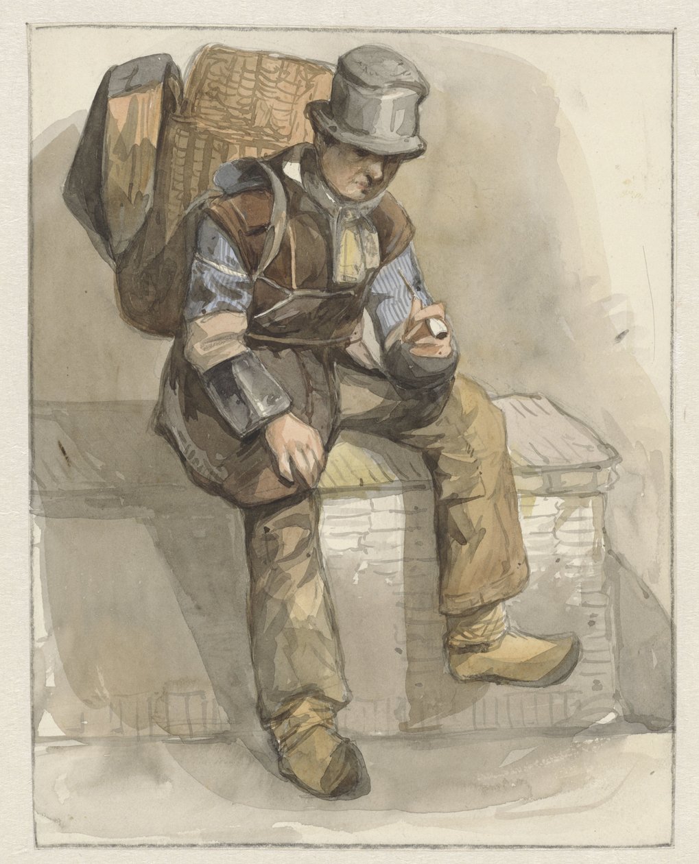 Siedzący handlarz autorstwa Pieter Marinus van de Laar (attributed to)
