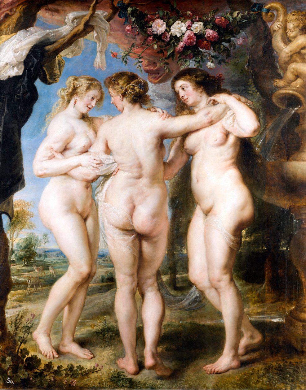 Trzy Gracje, c. 1635 autorstwa Peter Paul Rubens