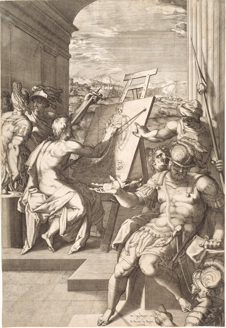 Alegoria sztuki malarskiej autorstwa Pieter Perret