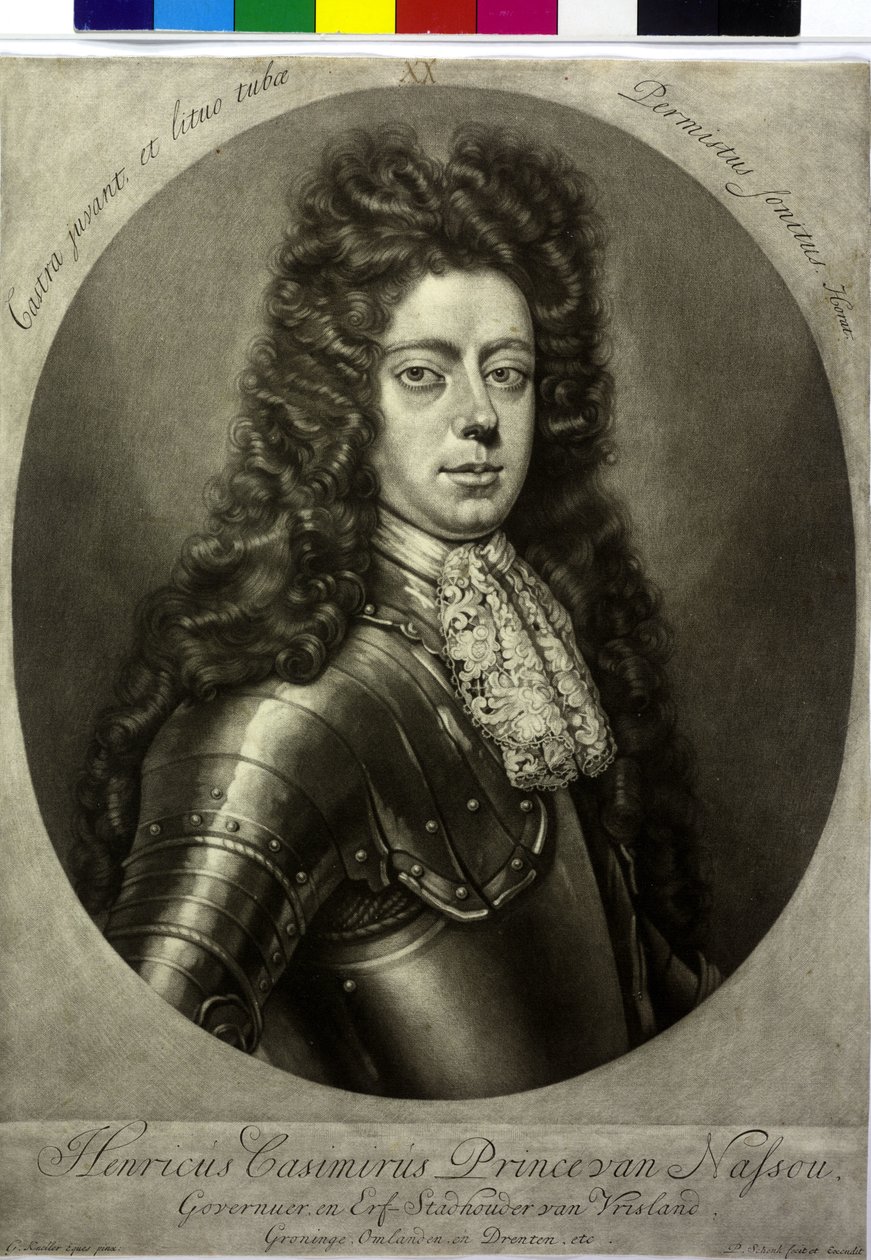 Hrabia Nassau-Diez Henryk Kazimierz II (druk) autorstwa Pieter Schenk