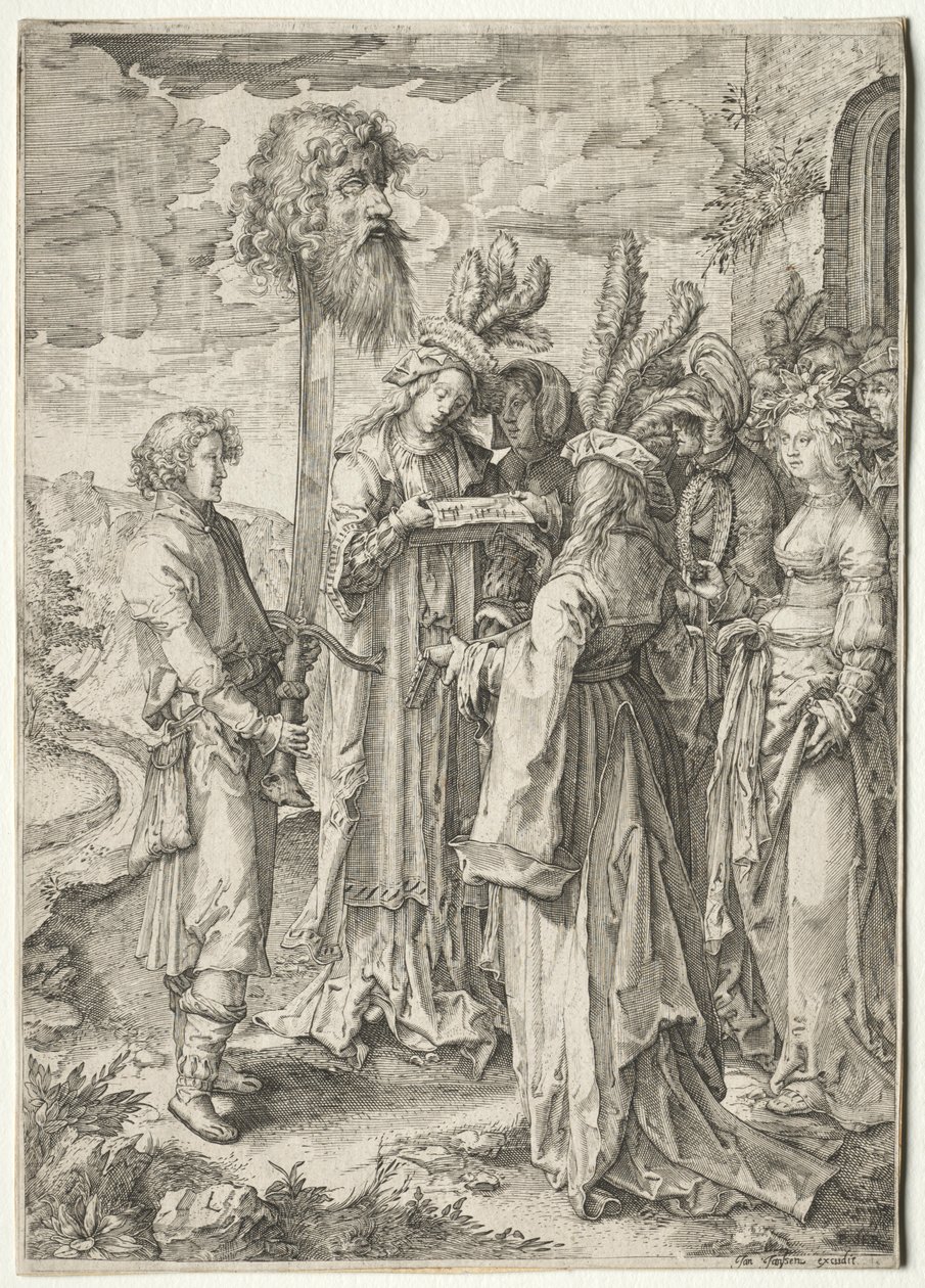Dawid z głową Goliata, lata 20.-1630. autorstwa Pieter Serwouters