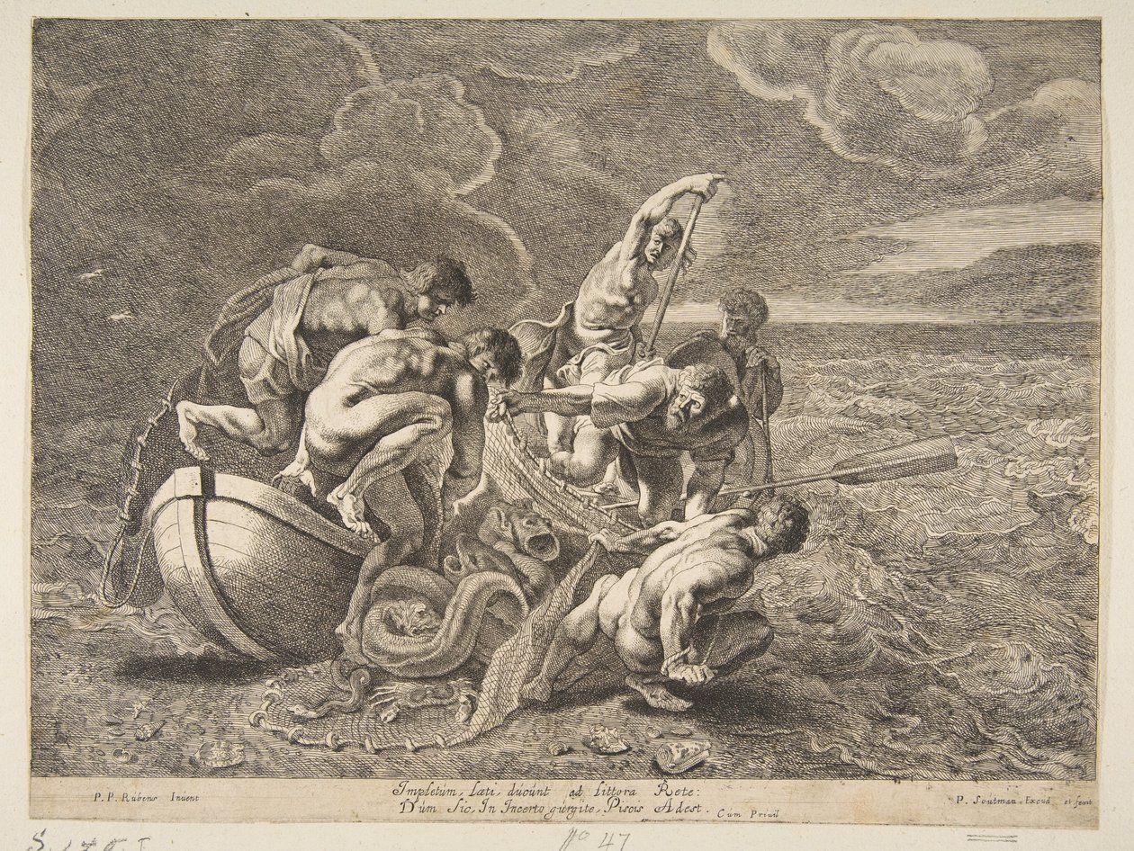 Cudowny Połów Ryby, 1595-1657. autorstwa Pieter Soutman