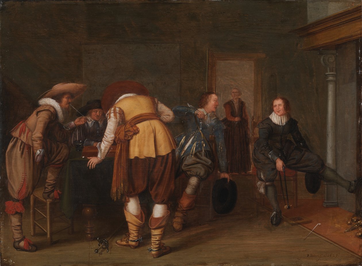 Gracze w gry planszowe autorstwa Pieter Symonsz Potter