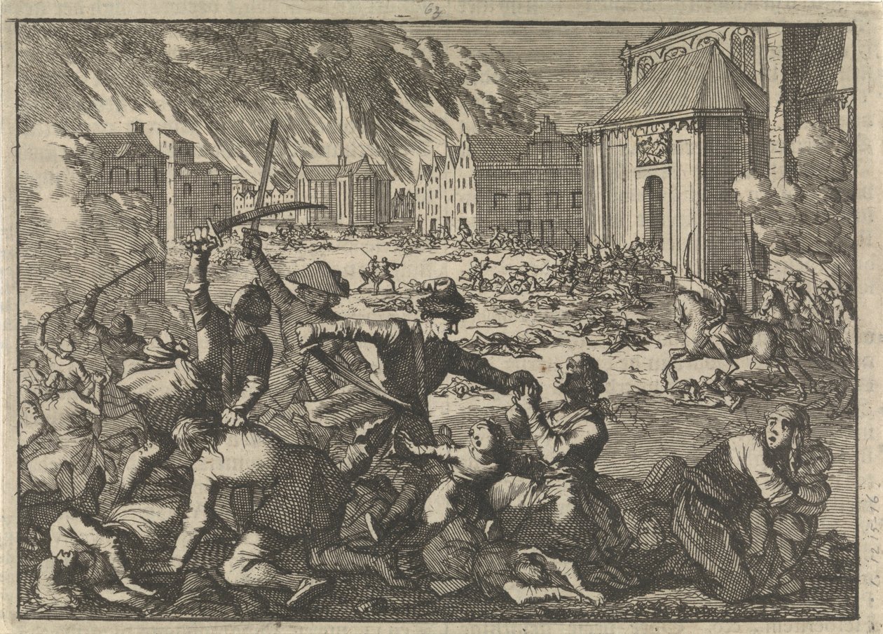 Worek Magdeburga, 1698 autorstwa Pieter Van der Aa