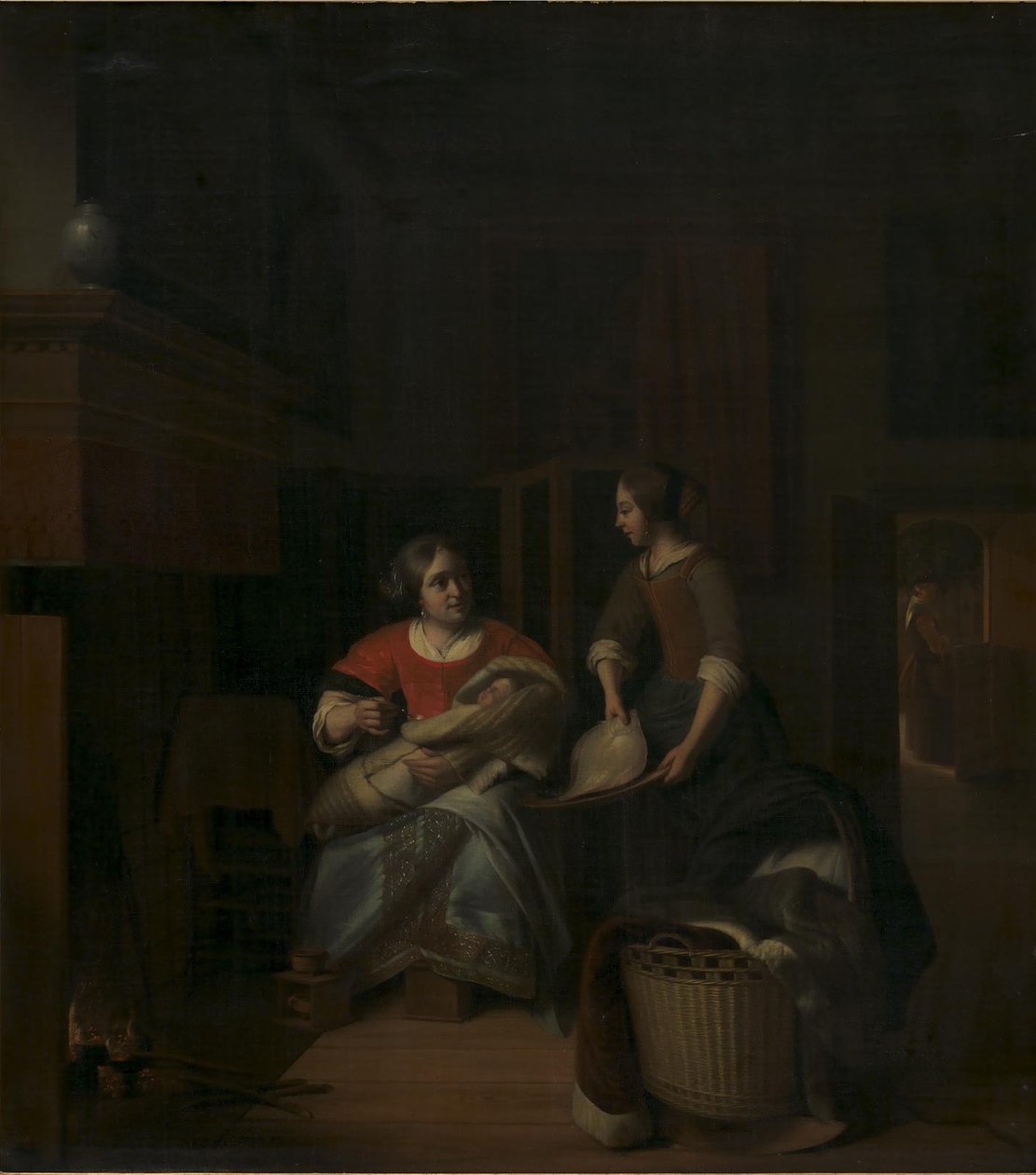 Gospodyni poucza pokojówkę autorstwa Pieter de Hooch